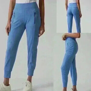 Athleta  Venice Moto Jogger Cottage Blue Spandex Loose leggins fit size S